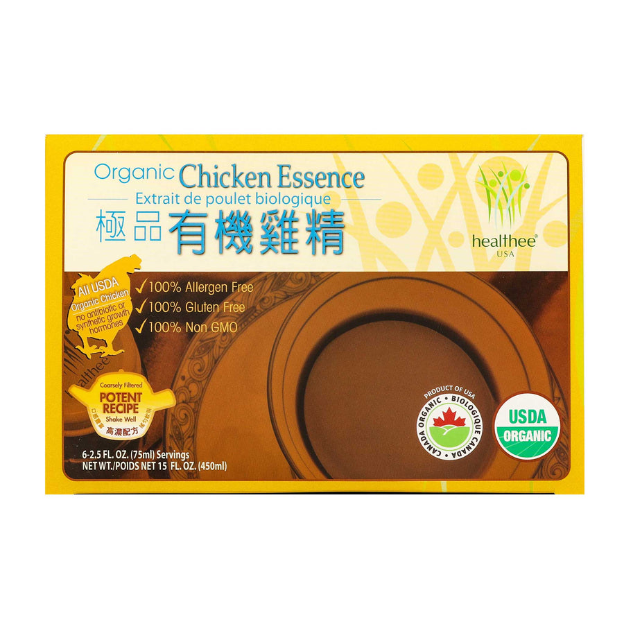 6 and 48 pack of Golden Nest Healthee Chicken Essence. Organic chicken essence that is allergen free, non-GMO, gluten free.